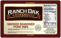 Smoked Pork Ribs 2-3 lbs w/ BBQ Sauce  (R302)